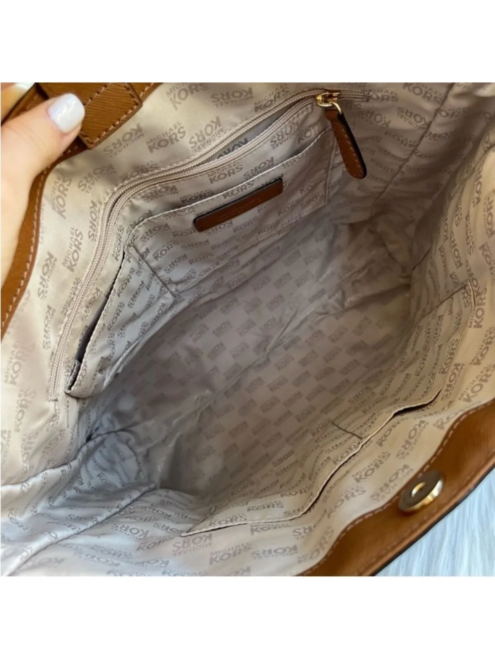 MICHAEL KORS Acorn Jet Set North South Laptop Work Tote Selma Raven - Picture 12 of 12